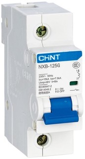 Автоматический выключатель модульный CHINT 816123 1P, тип характеристики C, 80А, 10кА, NXB-125