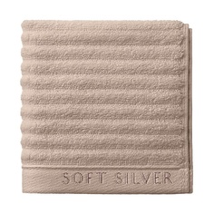 Полотенце SOFT SILVER Антибактериальная махровая салфетка для ухода за лицом, 30х30 см. Цвет: «Песчаный берег» (бежевый)