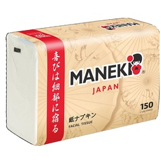 Бумажные носовые платки MANEKI Салфетки бумажные KABI 2 слоя 150