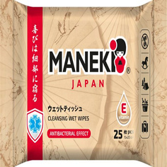 Салфетки для рук MANEKI Салфетки влажные KAITEKI с витамином Е 25