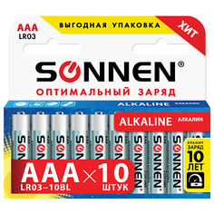 SONNEN Батарейки Alkaline, AAA (LR03, 24А) мизинчиковые 10.0