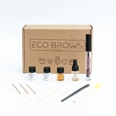 Набор средств для бровей ECO BROWS HOME Набор для ламинирование бровей и ресниц, долговременная укладка бровей