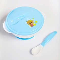 Набор для кормления MUM&BABY Набор детской посуды «Счастливый малыш», 3 предмета