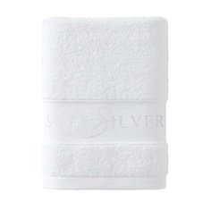 Полотенце SOFT SILVER Антибактериальное махровое полотенце универсальное 50х90 см. Цвет: «Альпийский снег» (белый)
