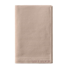 SOFT SILVER Антибактериальное махровое полотенце 65/140 Double touch Песчаный берег