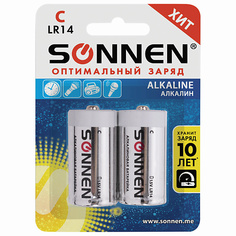 SONNEN Батарейки Alkaline, С (LR14, 14А) 2.0