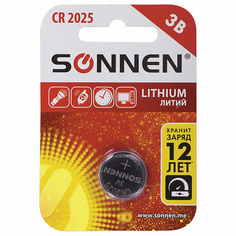 Батарейки SONNEN Батарейка Lithium, CR2025 1.0