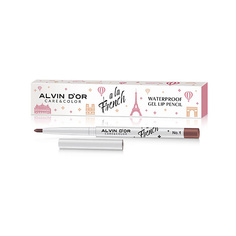 Карандаш для губ ALVIN DOR ALVIN D’OR Водостойкий гелевый карандаш для губ WATERPROOF GEL LIP PENCIL A LA FRENCH