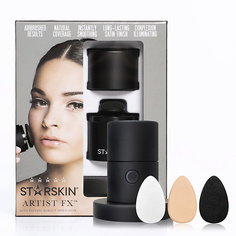 Электронный аппликатор для макияжа STARSKIN Набор аппликатор для нанесения средств + 3 сменные насадки
