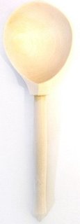 LHL6201 Деревянная ложка полубаская столовая, без росписи, хемпельная Хохлома