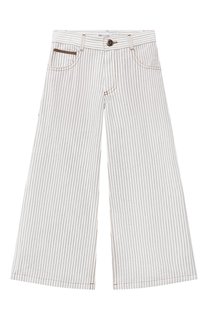 Брюки из хлопка и льна Brunello Cucinelli