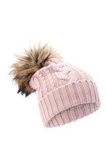 Шерстяная шапка с меховым помпоном Catya