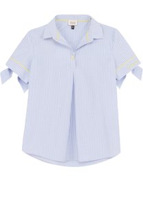 Блуза из хлопка и полиэстера с бантами Armani Junior