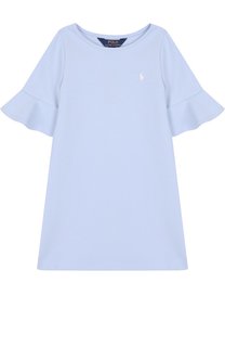 Хлопковое мини-платье А-силуэта Polo Ralph Lauren