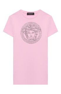 Хлопковое платье-футболка Versace