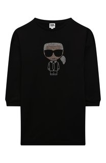 Хлопковое платье Karl Lagerfeld Kids