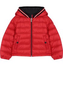 Пуховая куртка на молнии с капюшоном Moncler Enfant