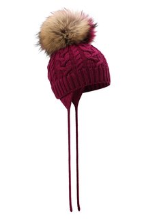 Шерстяная шапка с меховой отделкой Catya