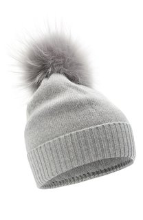 Шерстяная шапка с меховым помпоном Il Trenino