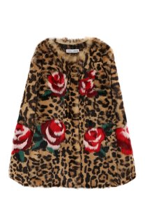 Укороченная шуба из меха кролика Dolce & Gabbana