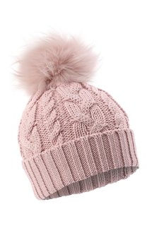 Шерстяная шапка с меховым помпоном Catya