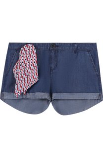 Мини-шорты с декоративным платком Armani Junior