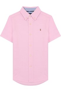 Хлопковая рубашка с воротником button down Polo Ralph Lauren