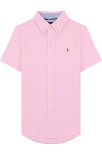 Хлопковая рубашка с воротником button down Polo Ralph Lauren