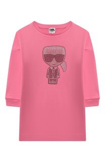 Хлопковое платье Karl Lagerfeld Kids