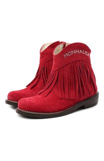Замшевые ботинки Monnalisa
