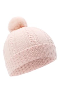 Кашемировая шапка с меховым помпоном Loro Piana