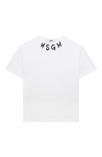 Хлопковая футболка MSGM kids