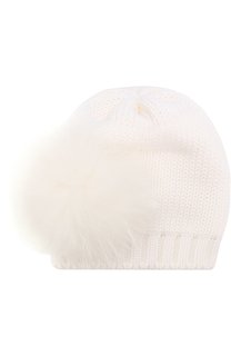 Шерстяная шапка с меховым помпоном Catya