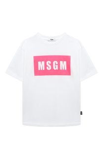 Хлопковая футболка MSGM kids