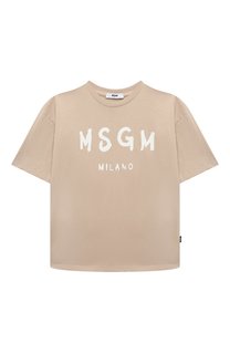 Хлопковая футболка MSGM kids