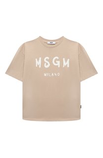 Хлопковая футболка MSGM kids