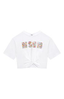 Хлопковая футболка MSGM kids