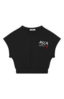 Хлопковая футболка MSGM kids