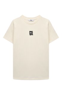 Хлопковая футболка MSGM kids