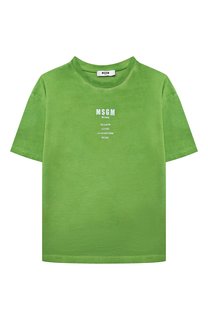 Хлопковая футболка MSGM kids