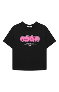 Хлопковая футболка MSGM kids