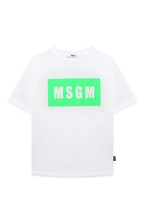 Хлопковая футболка MSGM kids