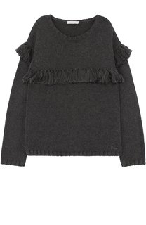 Свитер из шерсти и хлопка с кистями Chloé Chloe