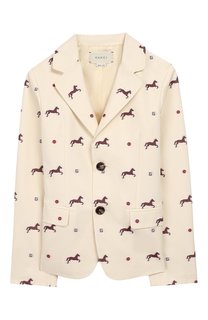 Хлопковый пиджак Gucci