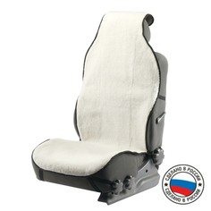 Накидка на переднее сиденье, искусственный мех, размер 55 х135 см, белый NO Brand