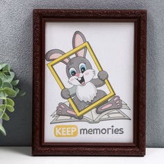 Фоторамка пластик l-2 15х21 см орех (пластиковый экран) Keep Memories