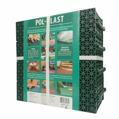 Универсальное покрытие pol-plast 30 х 30 см, зеленый, набор 9 шт NO Brand