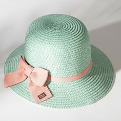 Шляпа для девочки minaku, цв. мятный, р-р 54