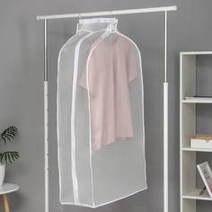 Чехол для одежды плотный объемный доляна, 60×110×30 см, peva, цвет белый