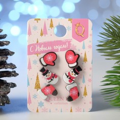 Пусеты 3 пары Queen Fair